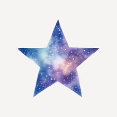 Watercolor galaxy star illustration