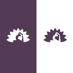 yoga with purple lotus flower background