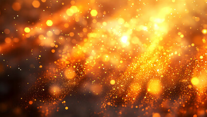 Fototapeta premium A stunning display of golden sparkles and shimmering lights, perfect for adding warmth and elegance to any design project.