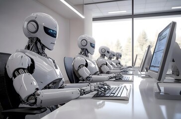 robot in the airport