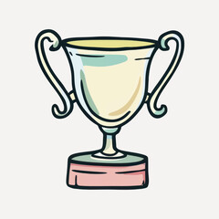 Hand-drawn trophy cup illustration