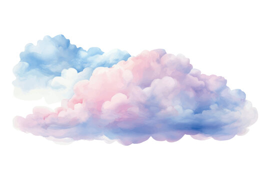 Dreamy watercolor pastel clouds