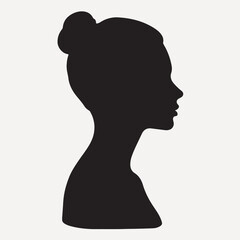 Elegant female silhouette profile