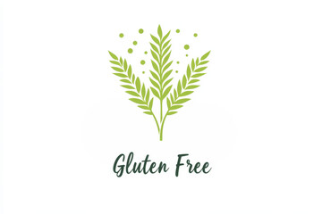 Gluten free logo featuring three green sprouts of grain