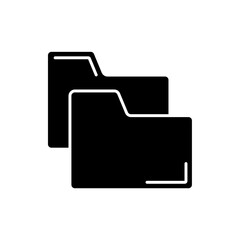 file folder copy icon, vector isolated on white background, simple and modern design.