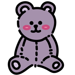 Purple teddy bear