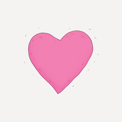 Simple pink heart illustration