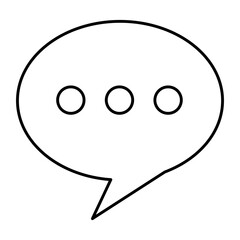 Comment Line Icon. Contact Icon Editable Stroke Vector Illustration
