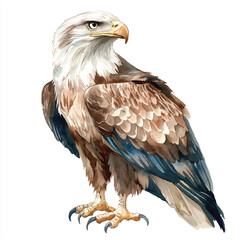 cute Eagle watercolor clipart illustration isolated