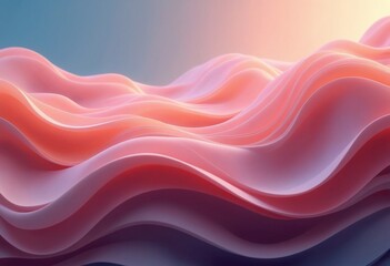 Abstract flowing smooth fractal waves background