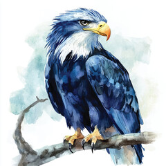cute Eagle watercolor clipart illustration isolated