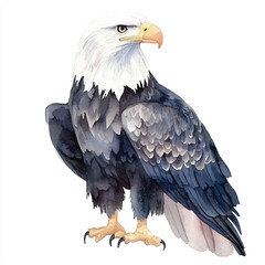 cute Eagle watercolor clipart illustration isolated