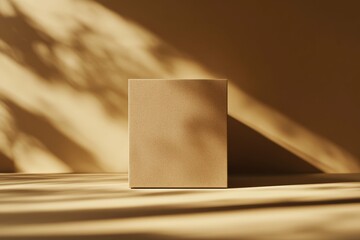 Brown Carton Cardboard box, mock up, copy space