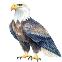 cute Eagle watercolor clipart illustration isolated