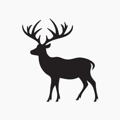 Elegant deer silhouette art