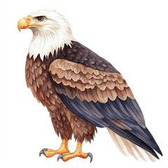 cute Eagle watercolor clipart illustration isolated