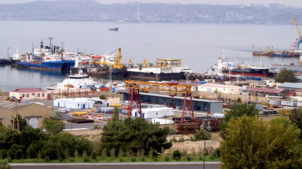 place where ships are built and repaired. High quality photo