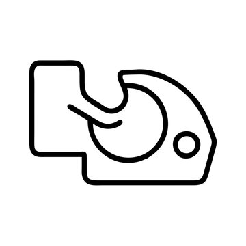 recommend clip art: Medical tape dispenser icon, simple black line art, isolated on white, first aid concept