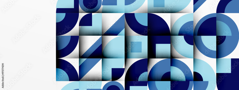 Poster Modern geometrical abstract background - circles. Business or technology presentation design