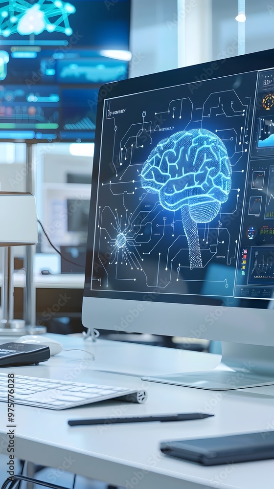 Poster smart ai powered desk for enhanced learning and productivity in edtech solutions