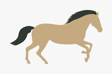 Elegant horse silhouette vector art