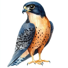 cute Falcon watercolor clipart illustration isolated