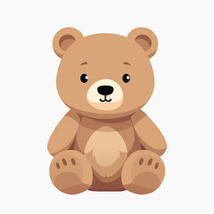 Cute brown teddy bear illustration