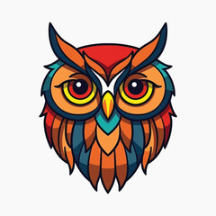 Colorful owl vector illustration