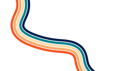 Abstract retro rainbow background. Contemporary style. Colorful rainbow. Grunge texture. Panoramic wallpaper. Decorative art. banner, cover, poster, card, flyer, web. Vector illustration