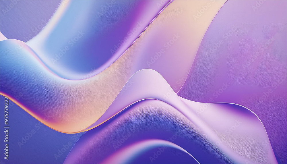 Poster macro of transparent iridescent glass curved stripe with extreme depth of field. a place for text. m