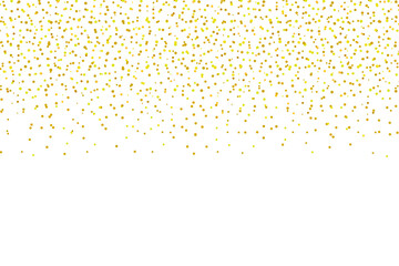 gold glitter dust falling on transparent background PNG. Luxury design element for poster, card,...