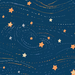 Fototapeta premium Whimsical starry night sky