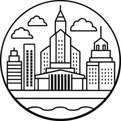 Futuristic City Skyline Art