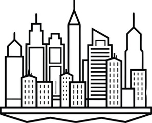 Futuristic City Skyline Art
