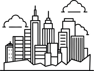 Futuristic City Skyline Art