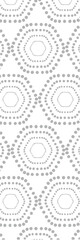 A repeating pattern of gray dots forming hexagonal shapes, suitable for backgrounds or textile designs.