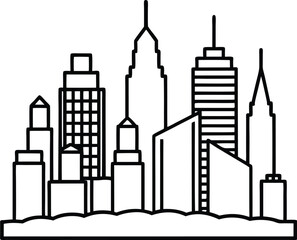 Futuristic City Skyline Art