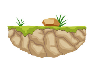 Floating island design element for a fantasy platformer game level that promises fun and excitement