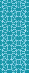 A seamless pattern featuring wavy lines on a teal background, suitable for textile design or digital backgrounds.