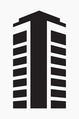 Modern skyscraper icon design