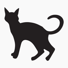 Silhouette cat vector illustration design