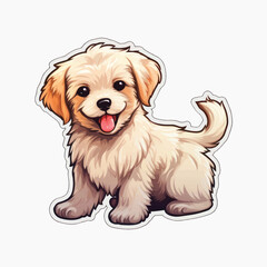 Cute cartoon puppy illustration