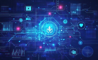 Obraz premium Digital Healthcare Technology