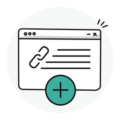 Links Icon Design. Representing Navigation. Website. Hyperlink. URL. Vector icon.