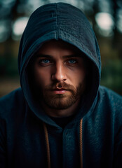 serious and sad 30 year old boy