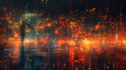 Obraz premium Fondo tecnologicos y científicos Ingeniería informatica y concepto de cadena de bloques. Big data y comunicacion. Internet y analisis de datos en la web. Trabajo en equipo y programacion