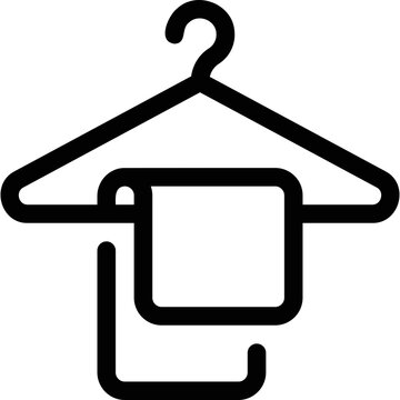 recommend clip art: Simple vector icon towel on the rack