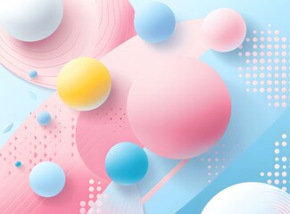 Abstract Colorful Background With 3D Spheres