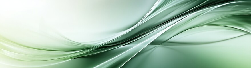 Abstract Green Swirls