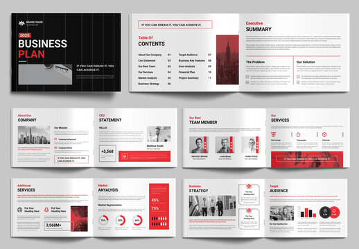 Business Plan Brochure Template Layout